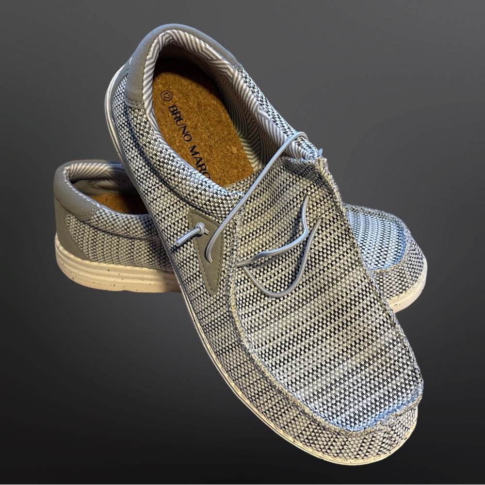 Men's Gray Casual Loafers Bruno Marc brand